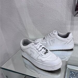 Guess Classic White Lace-Up Sneakers size 9.5 womens
